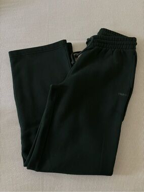 TNA Green Cozy Sweatfleece Boyfriend Wide Sweatpant NWOT